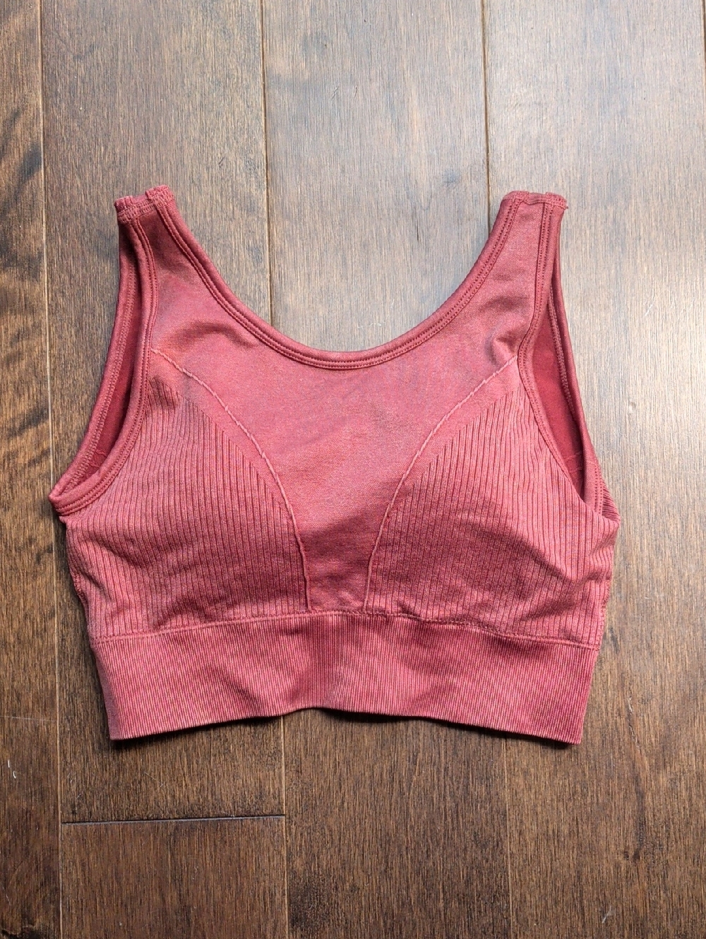 Seamless‎ Ribbed Crop Bralette - Dusty Rose